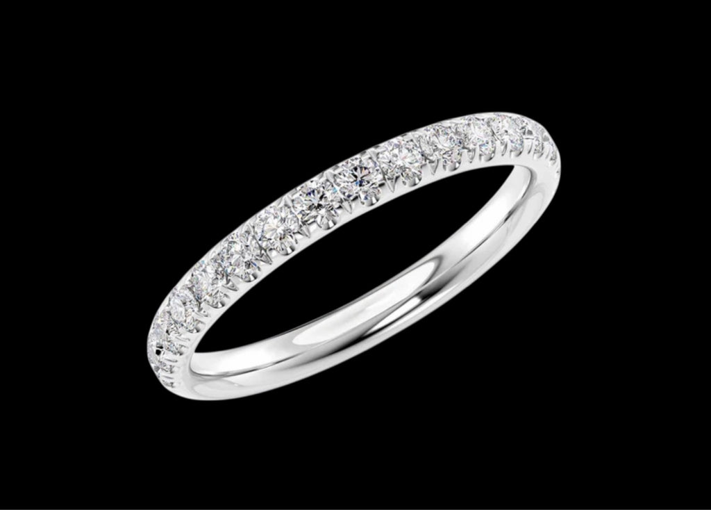 2.3mm Pavé Wedding Band - Jewels of America