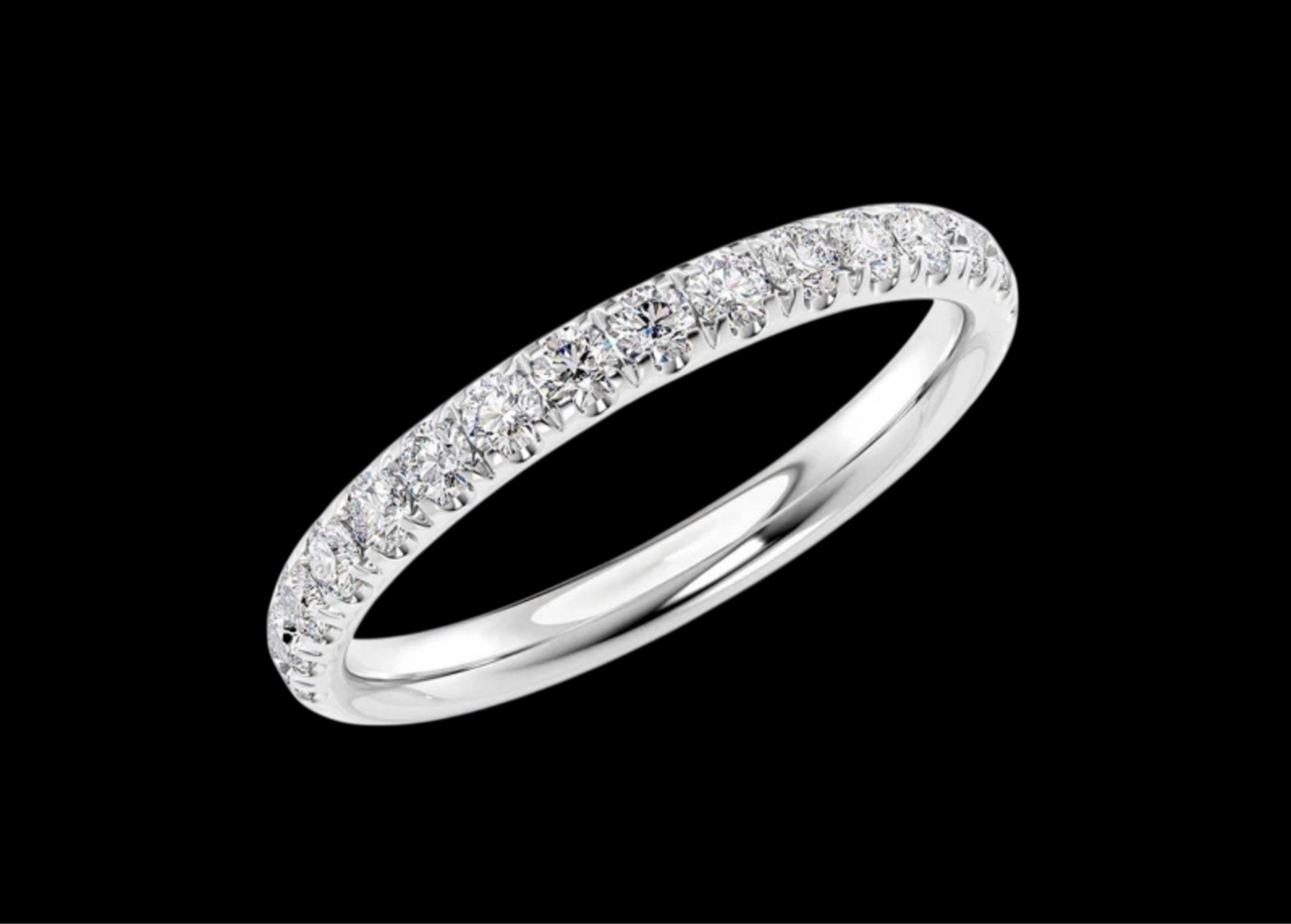 2.3mm Pavé Wedding Band - Jewels of America