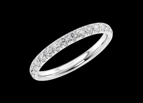 2.3mm Pavé Wedding Band - Jewels of America
