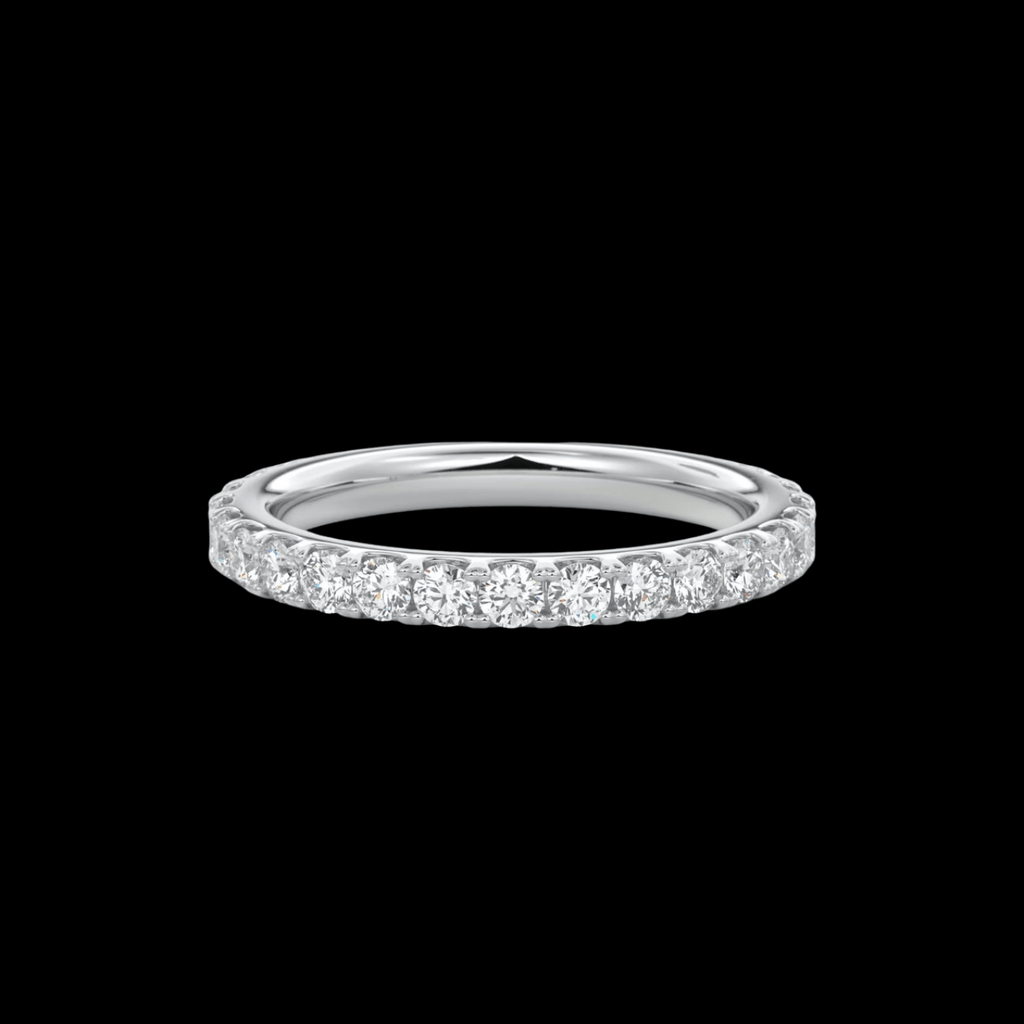 2.6mm Pavé Wedding Band - Jewels of America