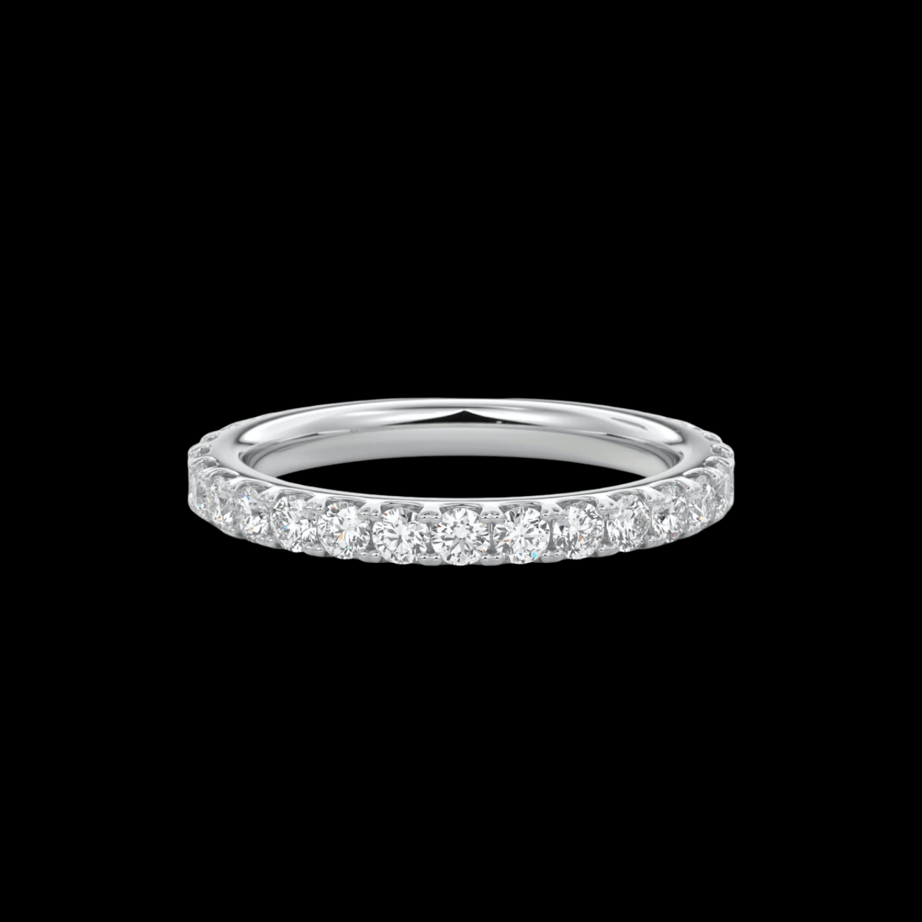 2.6mm Pavé Wedding Band - Jewels of America