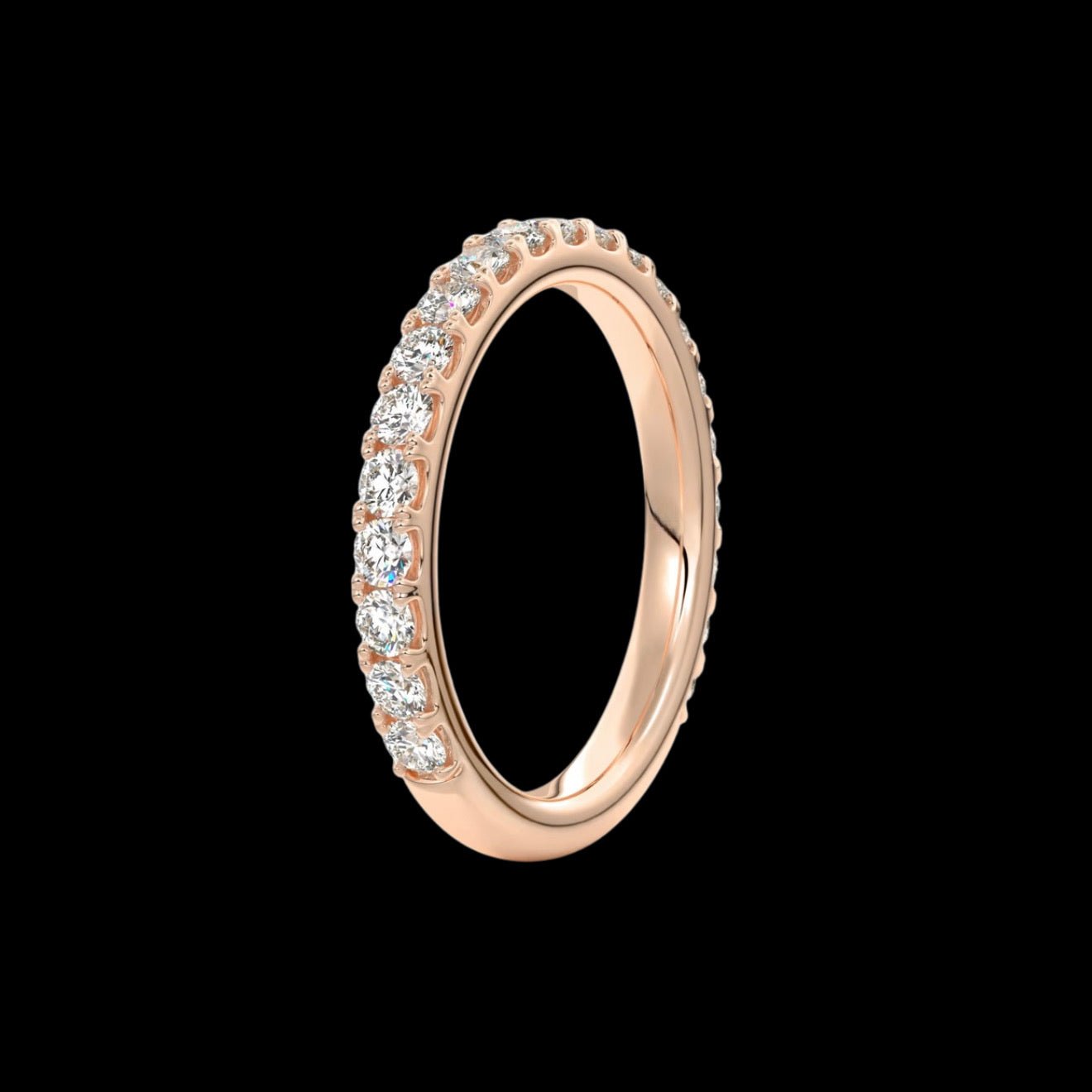 2.6mm Pavé Wedding Band - Jewels of America