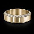 7mm Men’s Double Diamond Bevelled Edge Band - Jewels of America