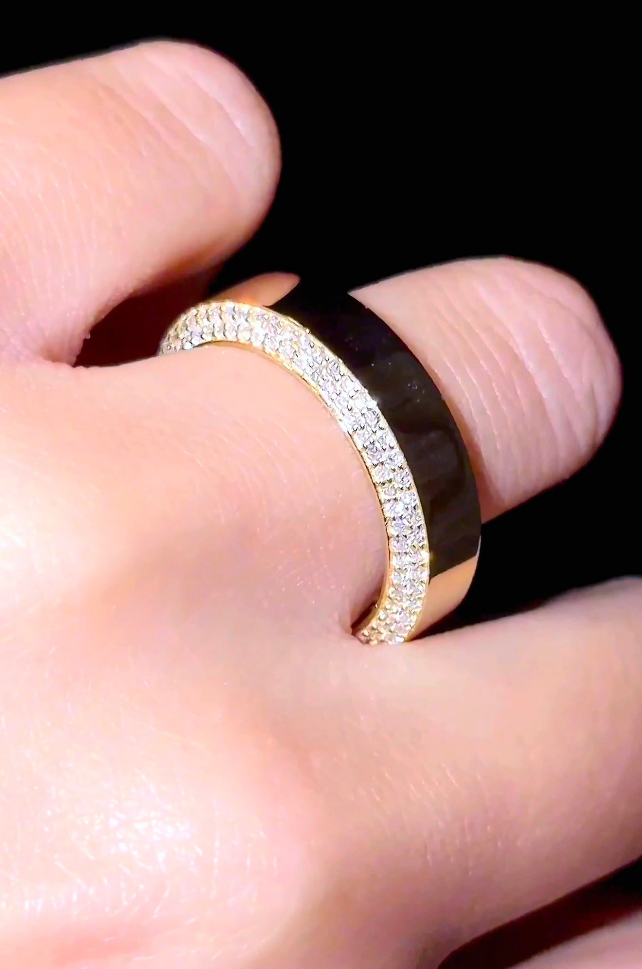 7mm Men’s Double Diamond Bevelled Edge Band - Jewels of America