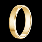 Beveled Edge Matte Wedding Band - Jewels of Toronto
