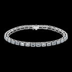 East-West Emerald Diamond Tennis Bracelet - Jewels of Toronto