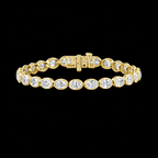 East-West Oval Bezel Diamond Bracelet - Jewels of Toronto