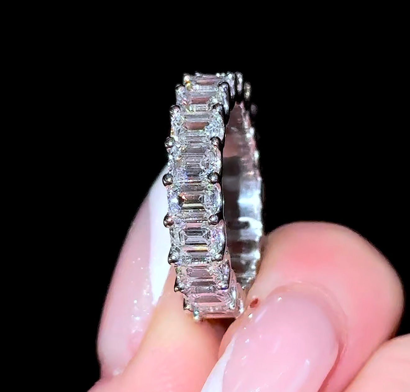 Emerald Eternity Band - Jewels of America