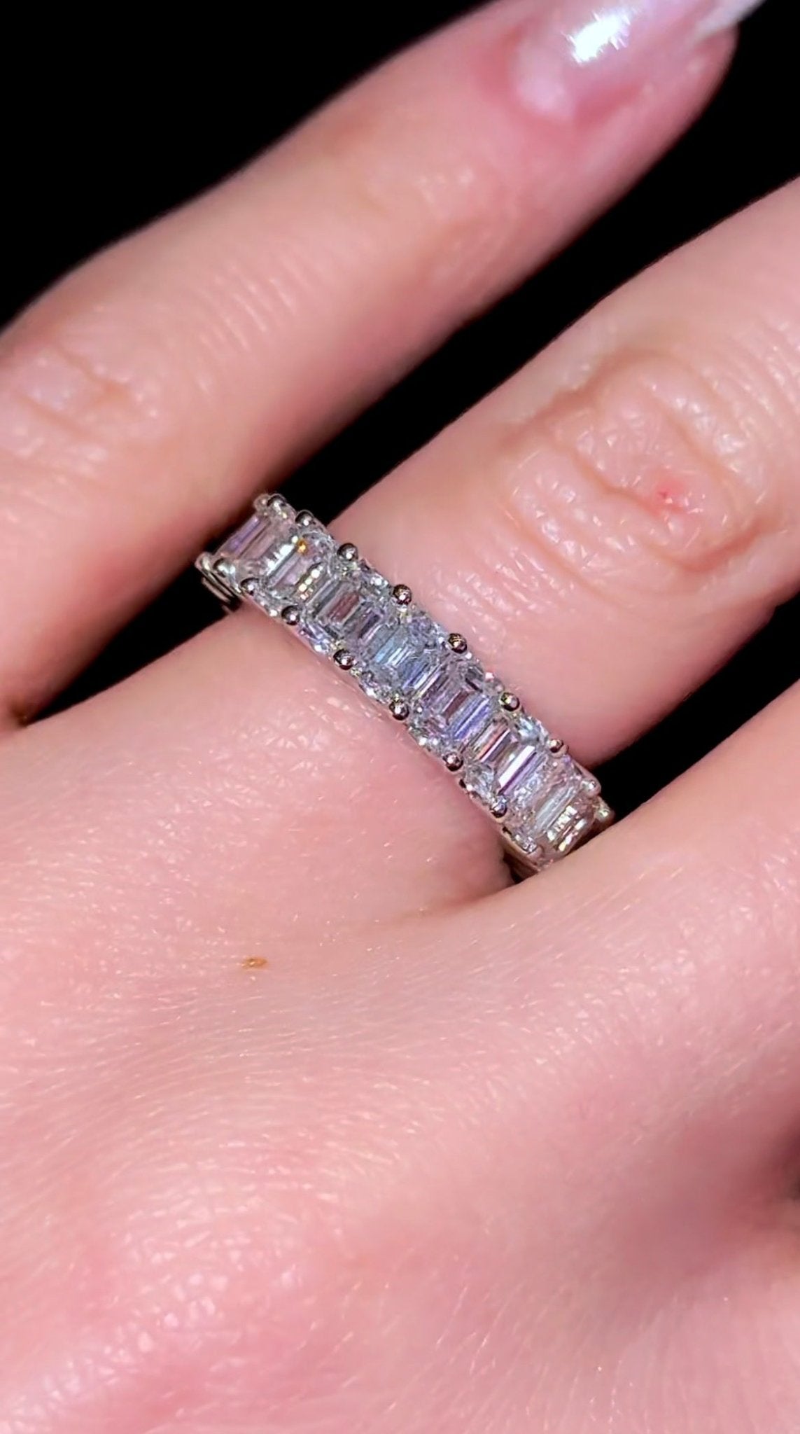Emerald Eternity Band - Jewels of America