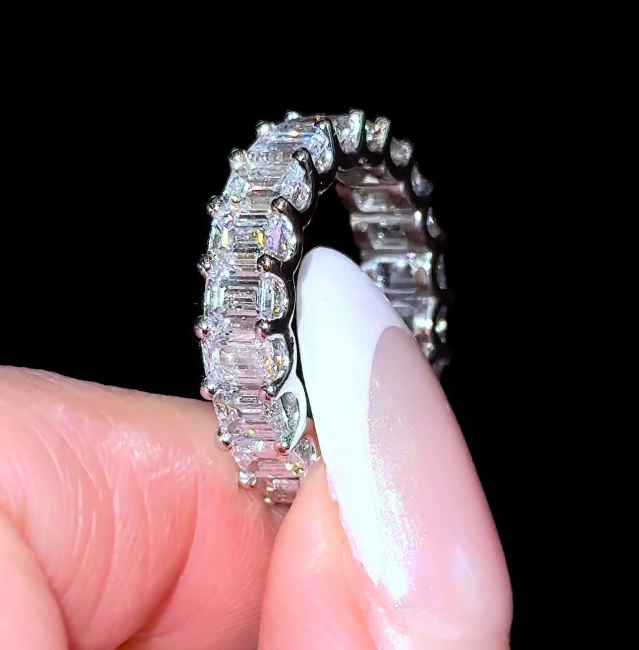 Emerald Eternity Band - Jewels of America
