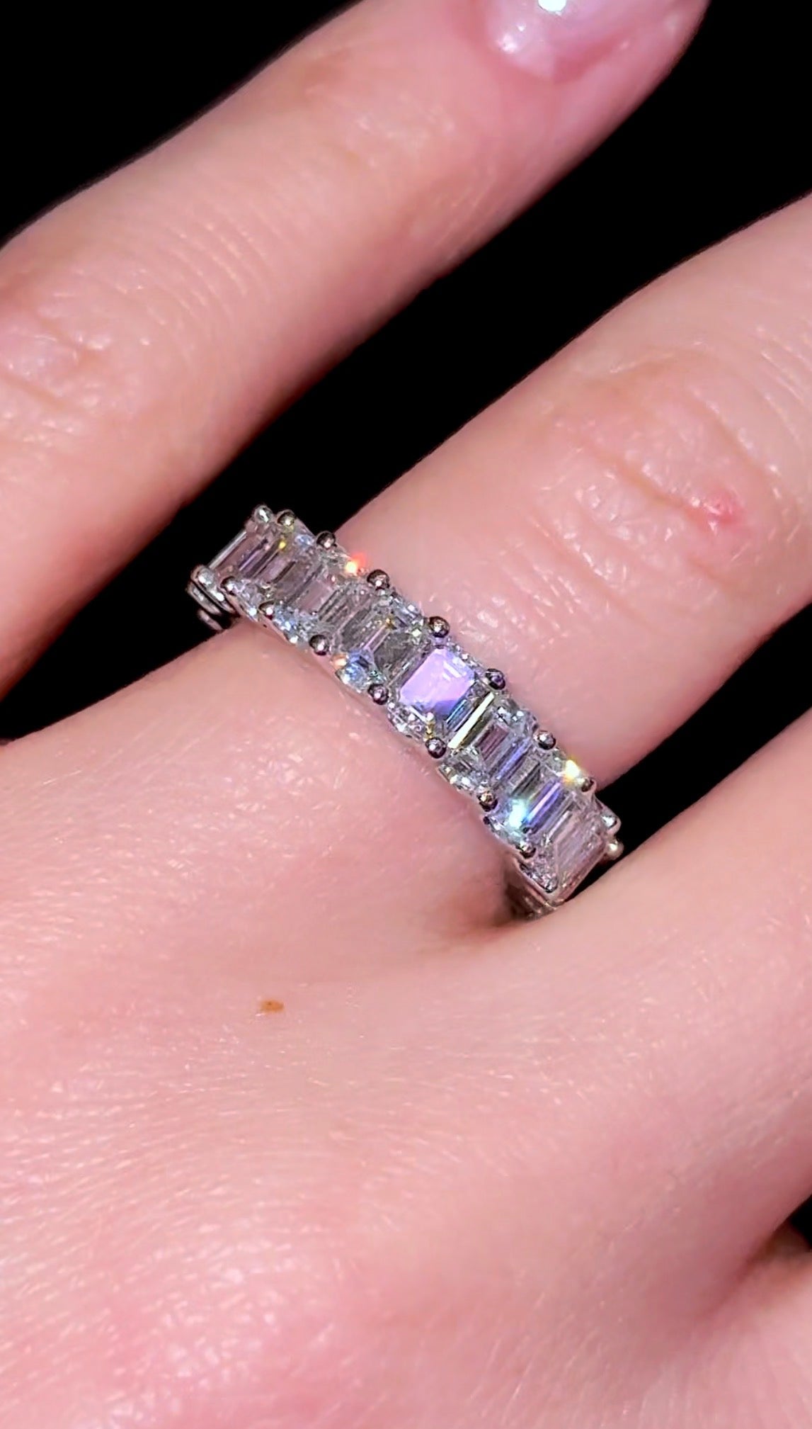 Emerald Eternity Band - Jewels of America
