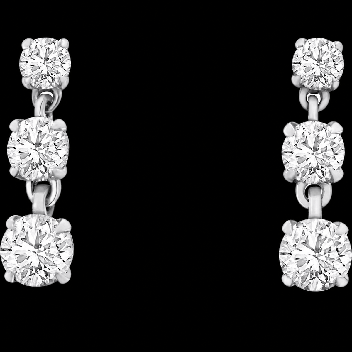 Graduated Diamond Drop Earrings - Jewels of Toronto