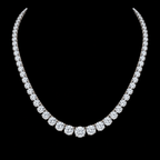 Graduated Round Diamond Tennis Necklace - Jewels of Toronto