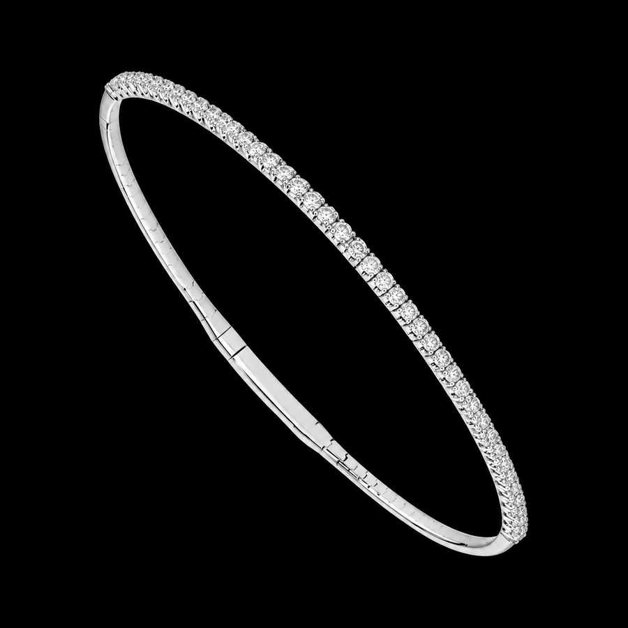 Halfway Diamond Flex Bangle