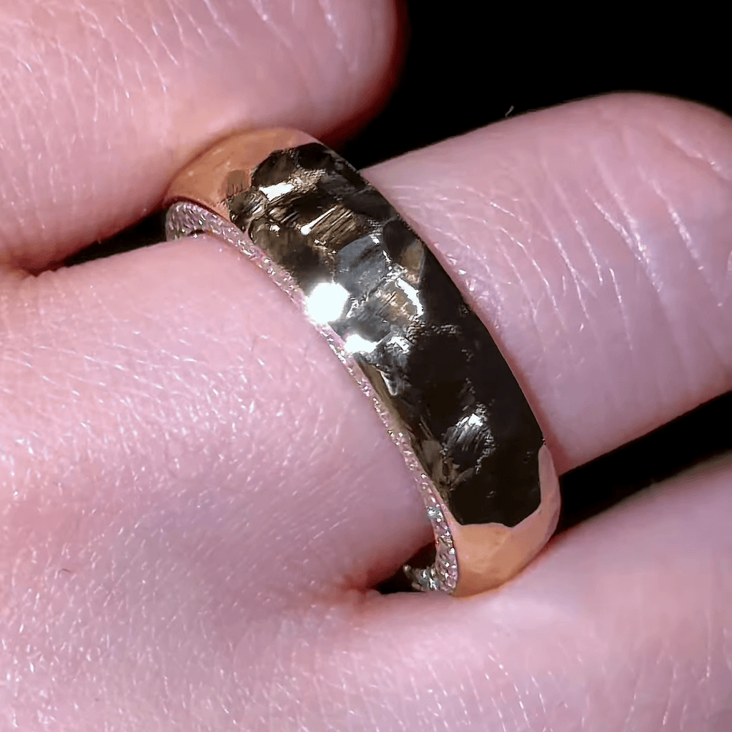 Hammered & Inlay Band - Jewels of Toronto