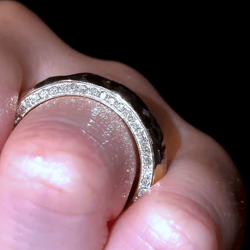 Hammered & Inlay Band - Jewels of Toronto