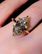 Marquise Flower Hidden Halo - Jewels of Toronto