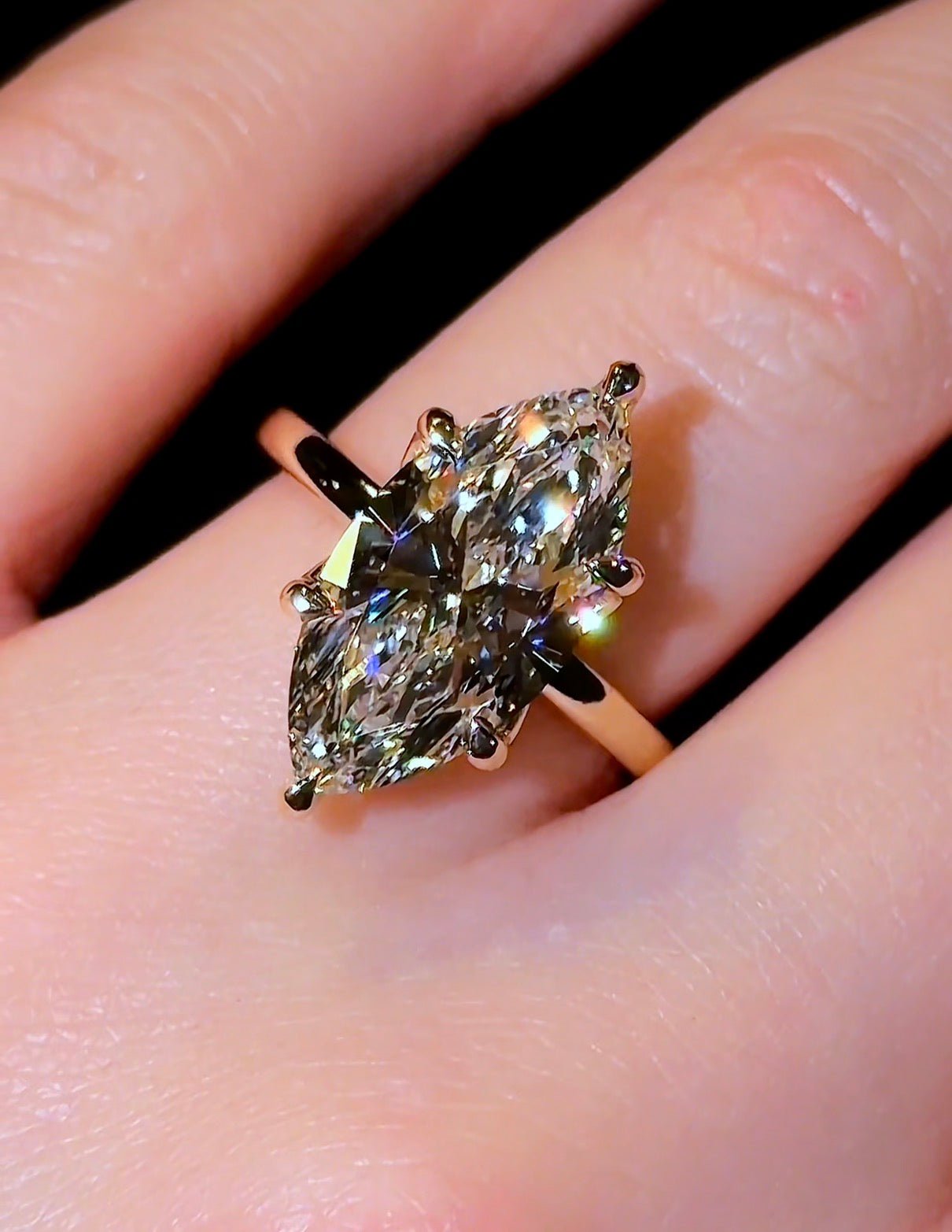 Marquise Flower Hidden Halo - Jewels of America