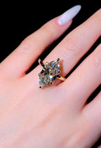 Marquise Flower Hidden Halo - Jewels of Toronto