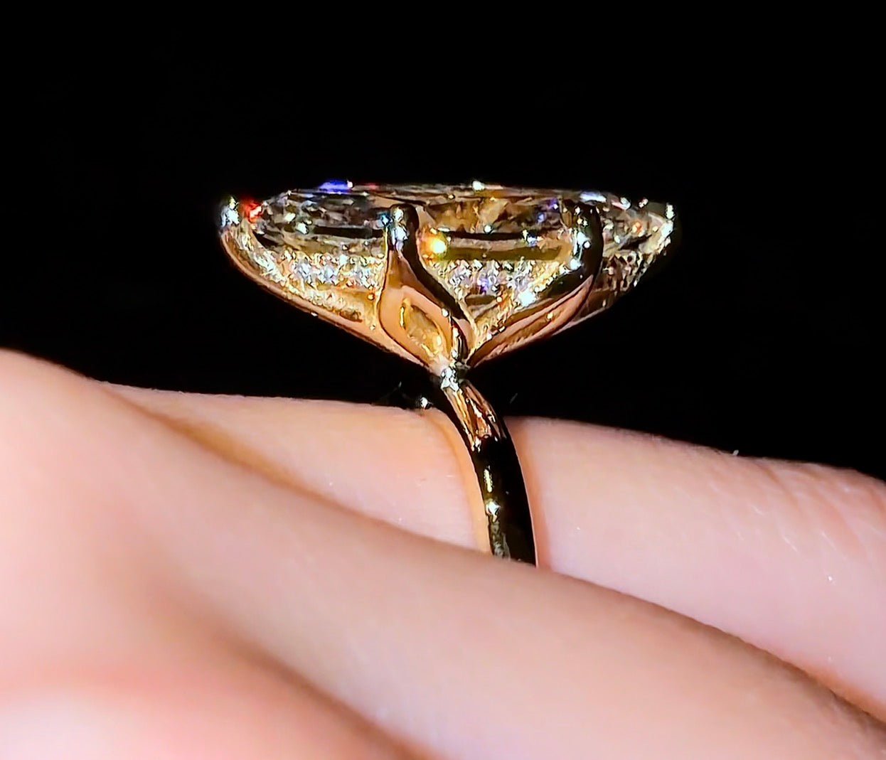 Marquise Flower Hidden Halo - Jewels of America