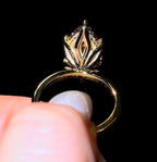 Marquise Flower Hidden Halo - Jewels of Toronto