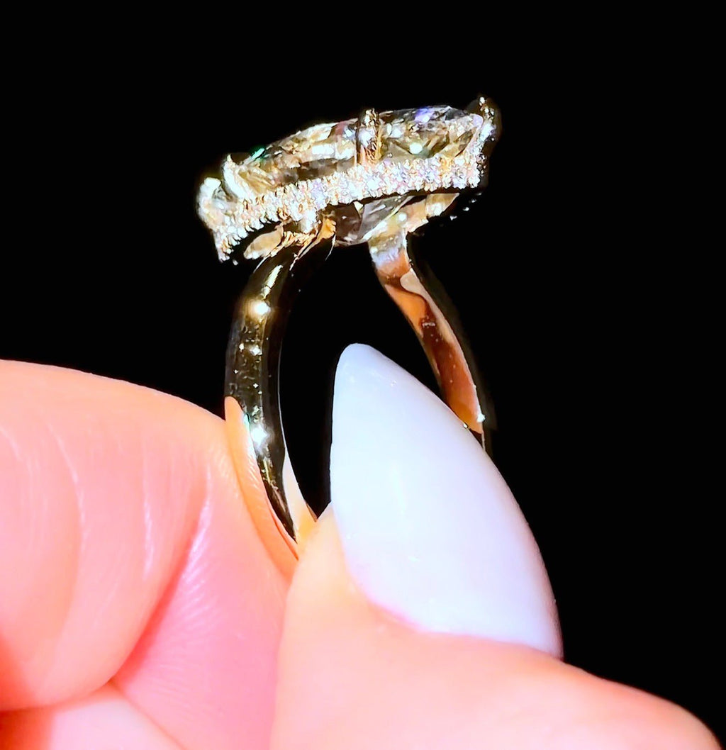 Marquise Super Low Hidden Halo - Jewels of America