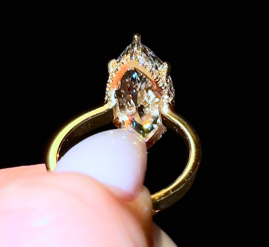 Marquise Super Low Hidden Halo - Jewels of America