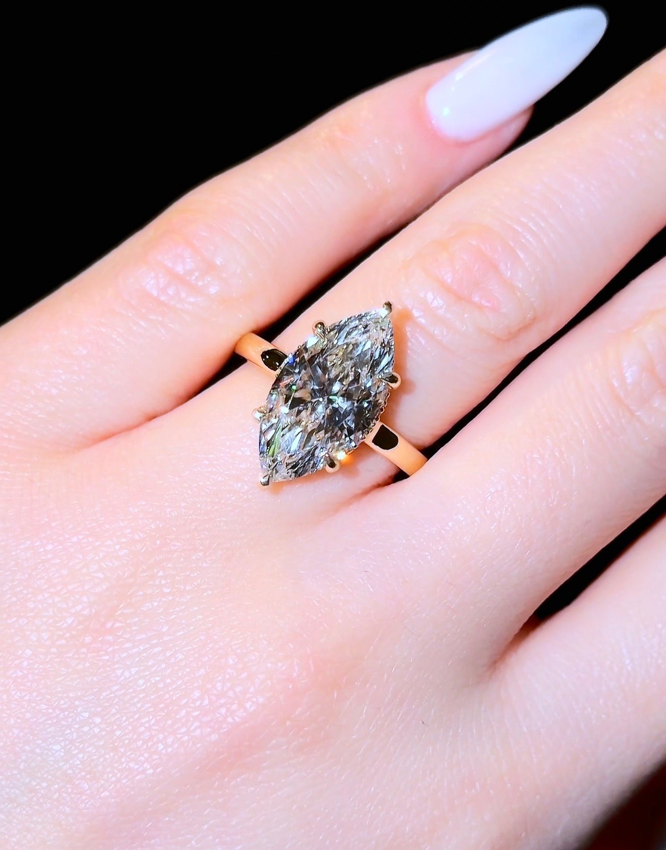 Marquise Super Low Hidden Halo - Jewels of America