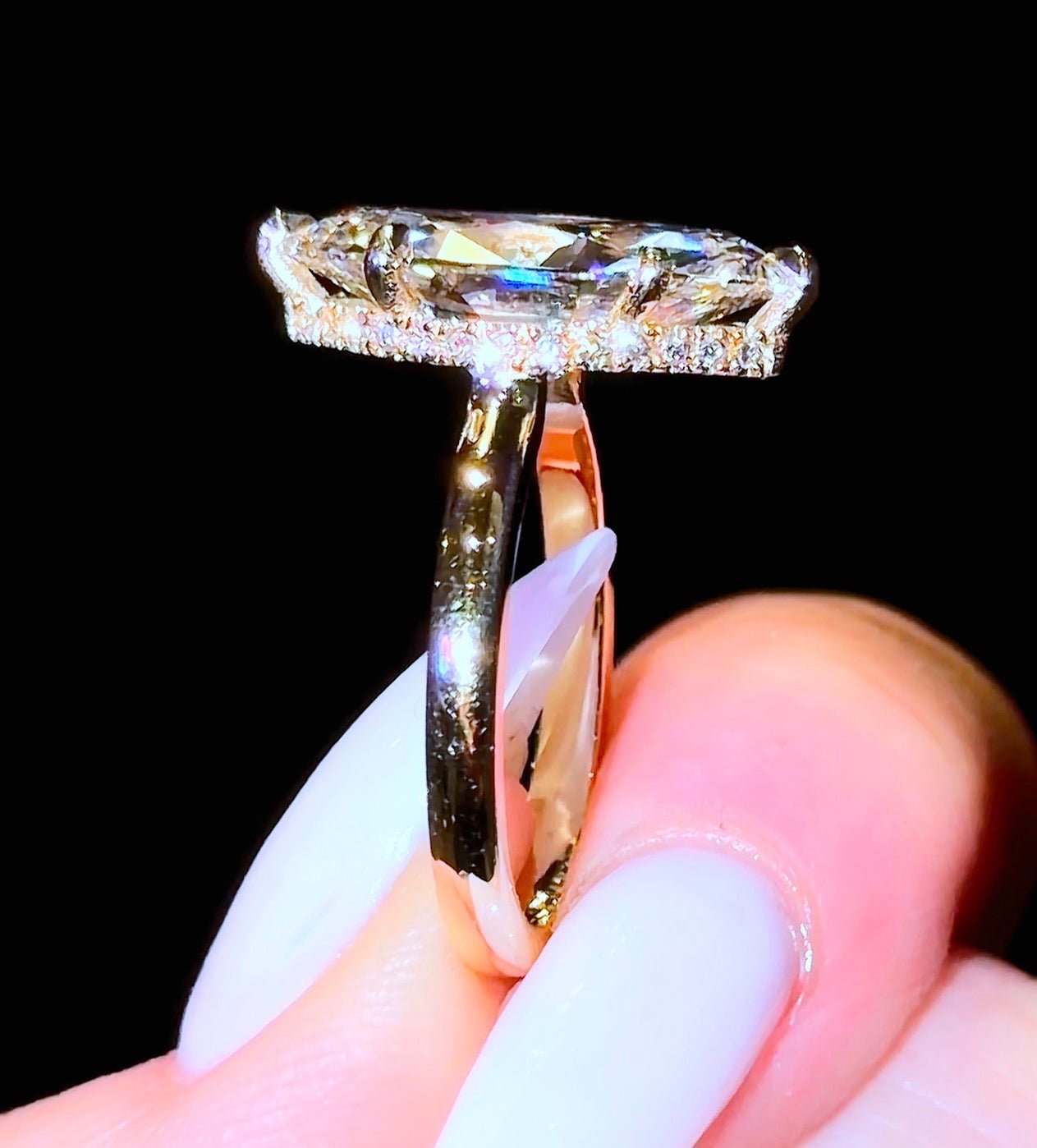 Marquise Super Low Hidden Halo - Jewels of America
