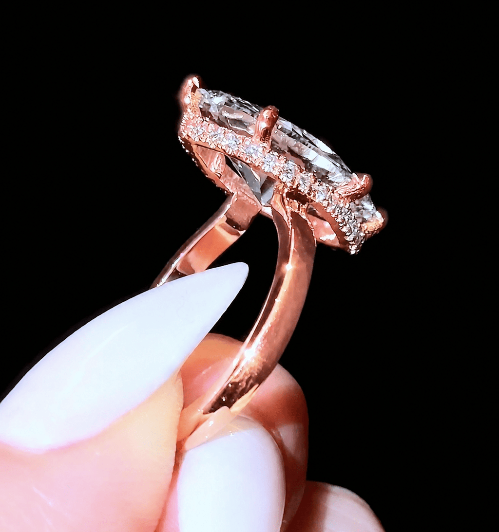 Marquise Super Low Hidden Halo - Jewels of America