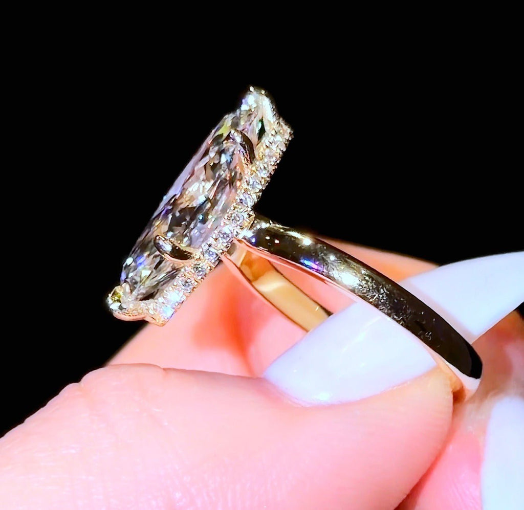 Marquise Super Low Hidden Halo - Jewels of America