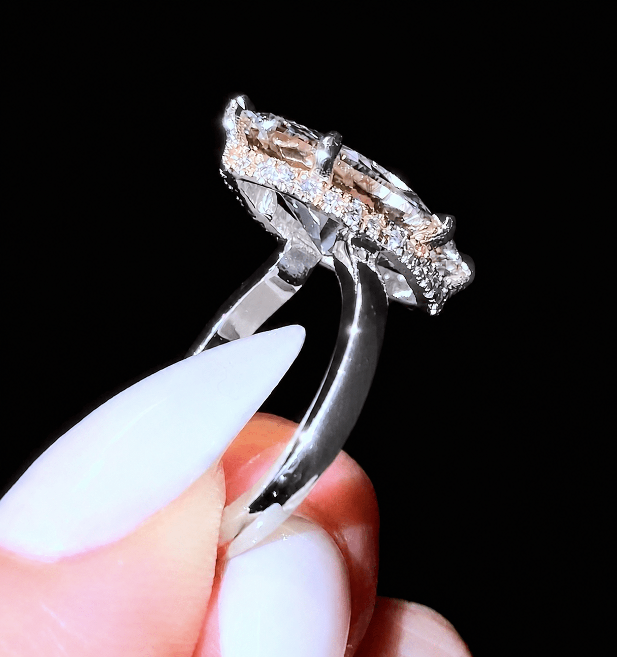 Marquise Super Low Hidden Halo - Jewels of America