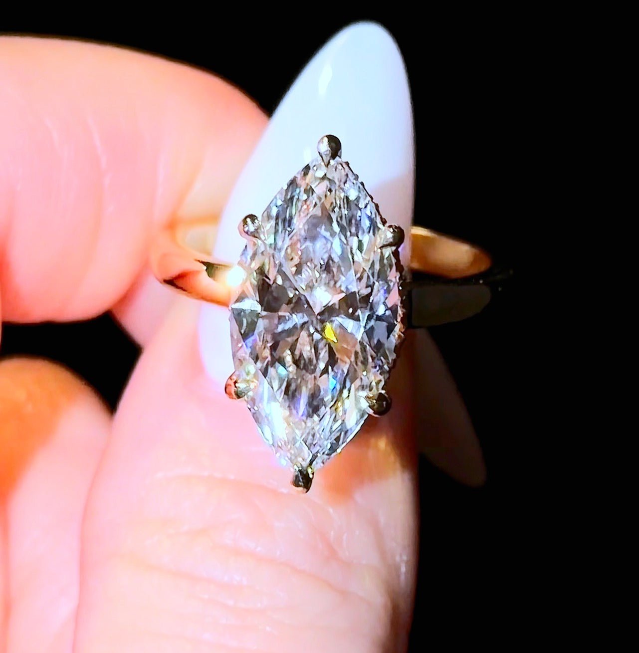 Marquise Super Low Hidden Halo - Jewels of America