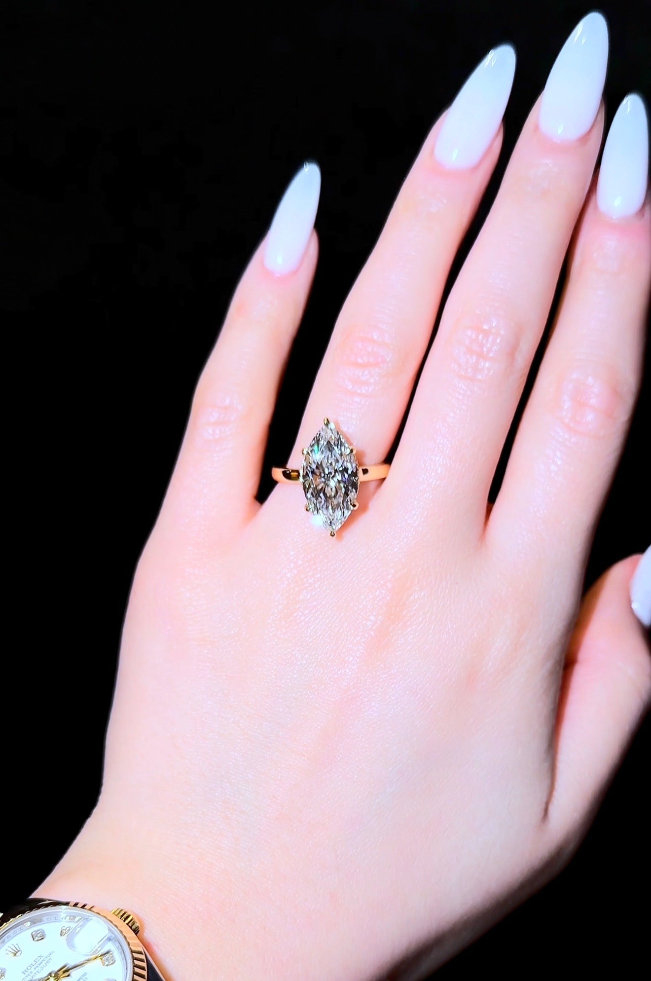 Marquise Super Low Hidden Halo - Jewels of America