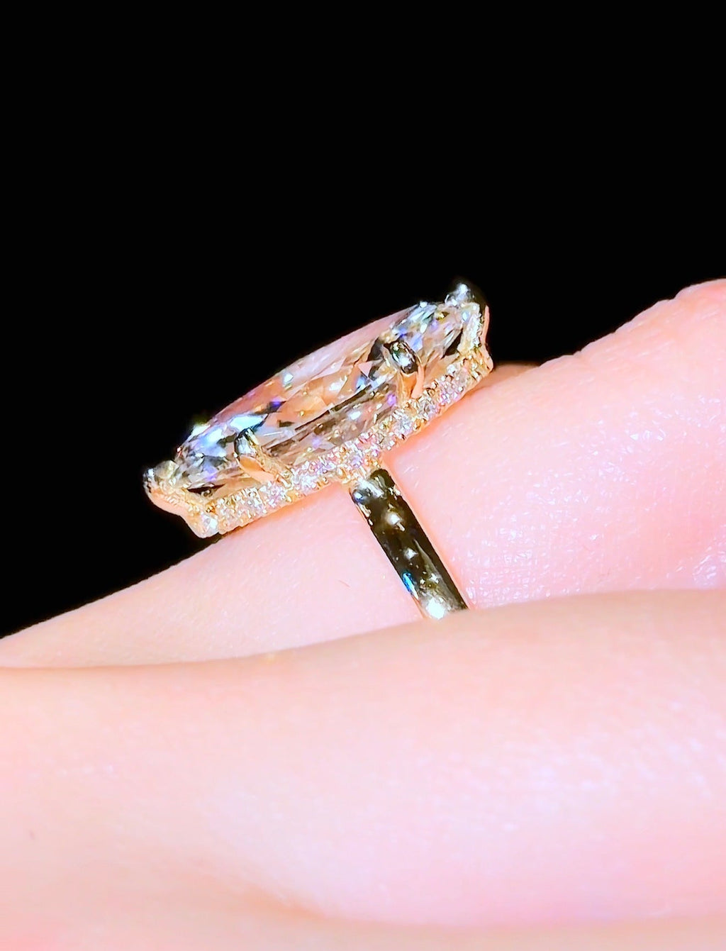 Marquise Super Low Hidden Halo - Jewels of America