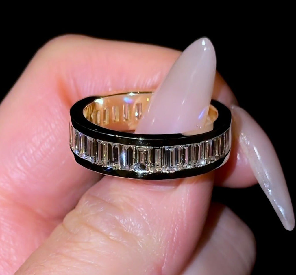 Men’s 6mm Baguette Channel Band - Jewels of America