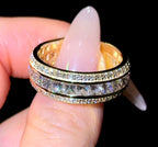 Men’s 8mm Bevelled Edge Pavé Band - Jewels of Toronto