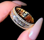 Men’s 8mm Bevelled Edge Pavé Band - Jewels of Toronto