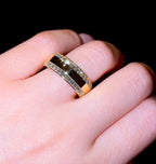 Men’s 8mm Diamond Bevelled Edge Band - Jewels of Toronto