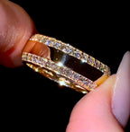 Men’s 8mm Diamond Bevelled Edge Band - Jewels of Toronto