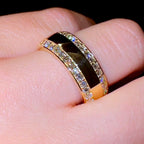 Men’s 8mm Diamond Bevelled Edge Band - Jewels of Toronto