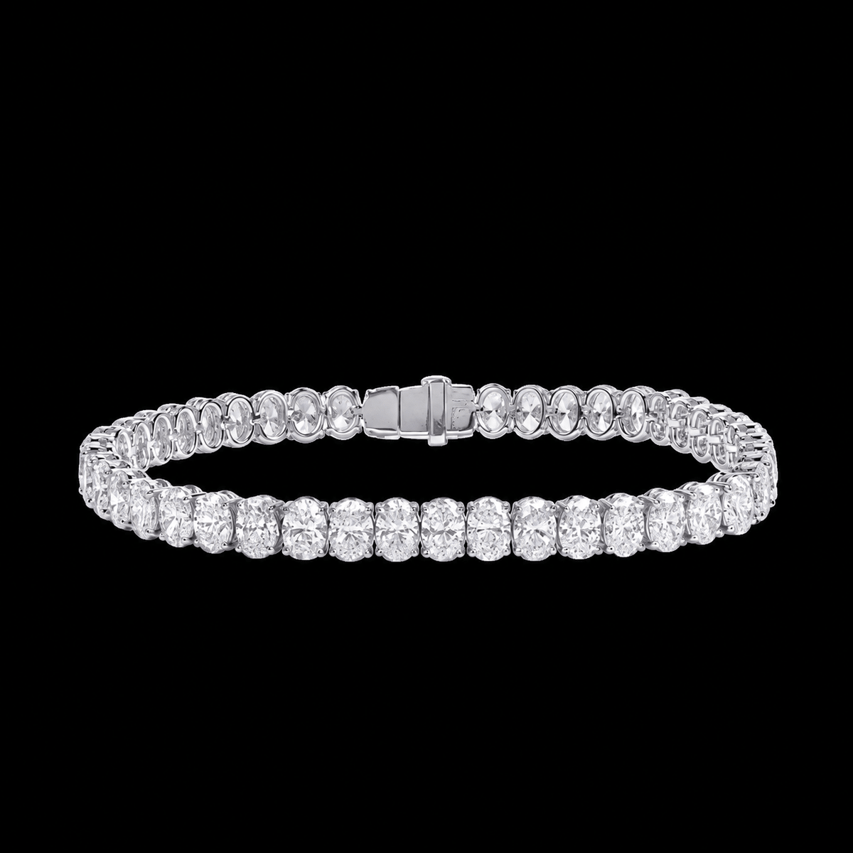 North-South Oval Diamond Tennis Bracelet - Jewels of Toronto