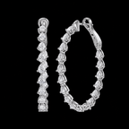 North-South Pear Diamond Huggie Earrings - Jewels of Toronto