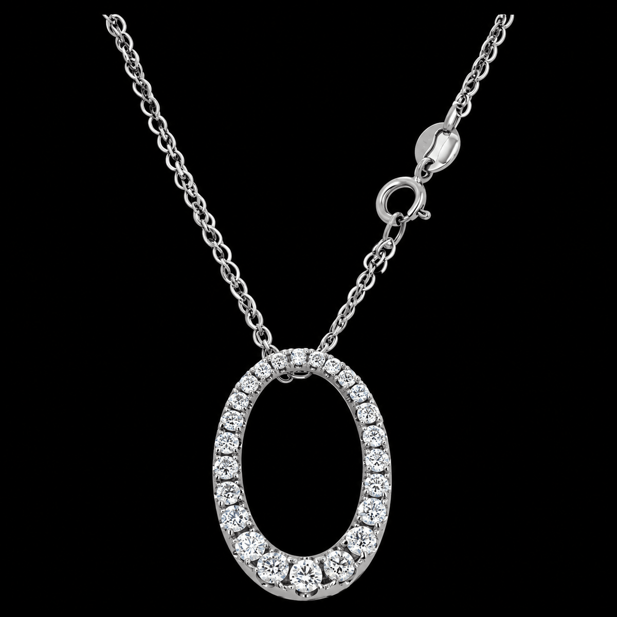 Oval Diamond Circle of Life Pendant - Jewels of Toronto