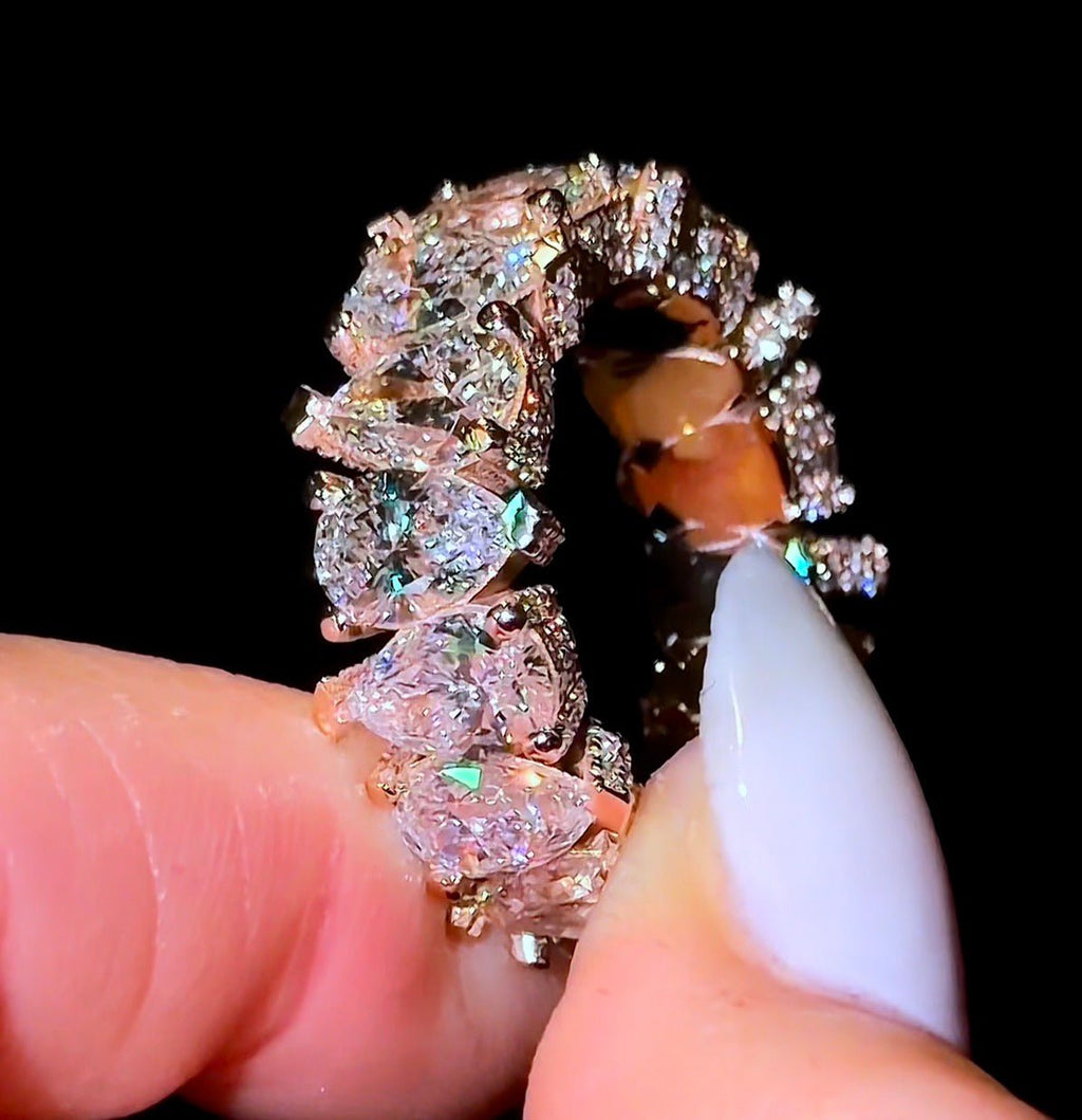 Pear Super Queen Wedding Band - Jewels of America