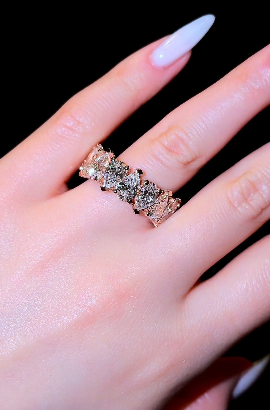 Pear Super Queen Wedding Band - Jewels of America