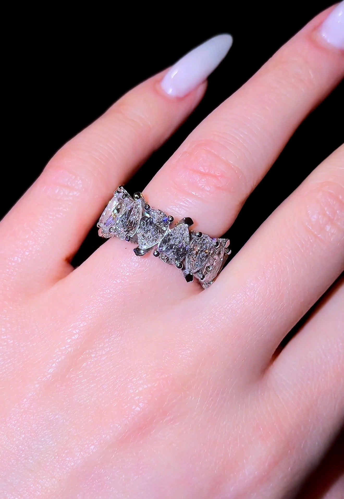 Pear Super Queen Wedding Band - Jewels of America