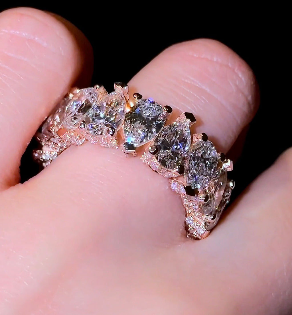 Pear Super Queen Wedding Band - Jewels of America