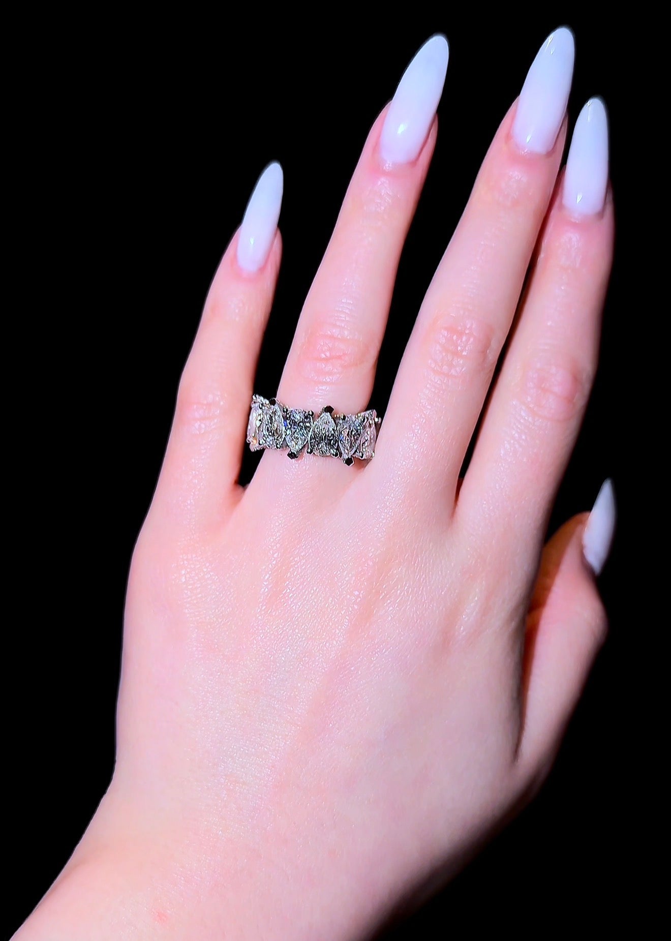 Pear Super Queen Wedding Band - Jewels of America