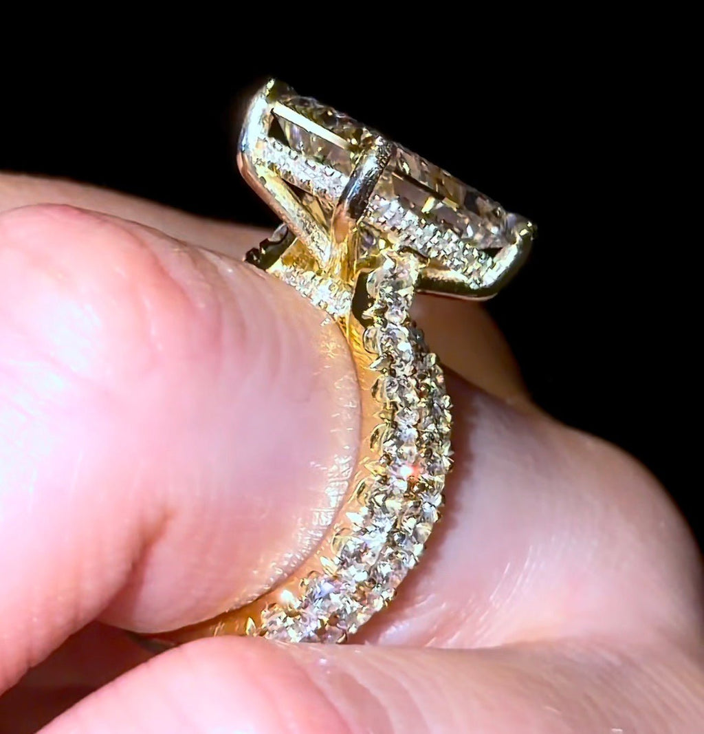 Radiant Pavé Cathedral Set - Jewels of America